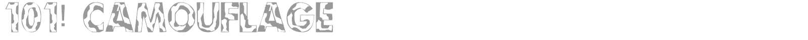 101! Camouflage font preview